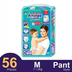 Avonee Pants System Baby Daiper (M Size) (7-12KG) (56PCS) - Rokomari